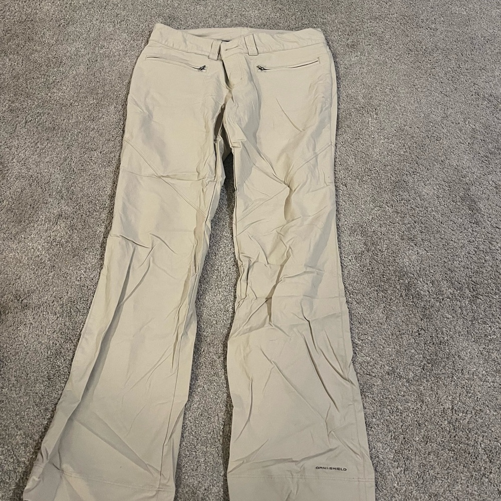 Columbia Light Beige Outdoor Pants with Contrast Waistband